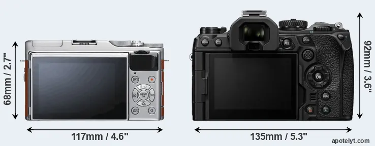 Comparison X-A5 or OM-1 rear