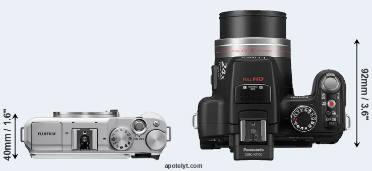 Compare X-A5 versus FZ100 top