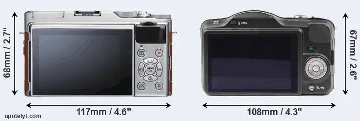 Comparison X-A5 or GF3 rear