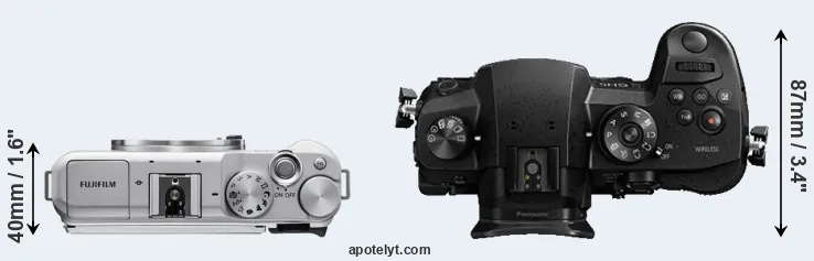 Compare X-A5 versus GH5 top