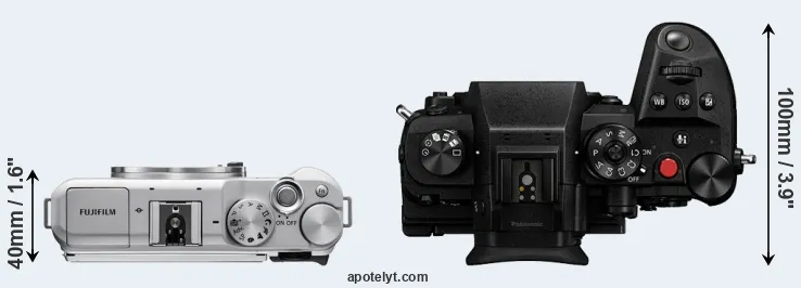 Compare X-A5 versus GH6 top