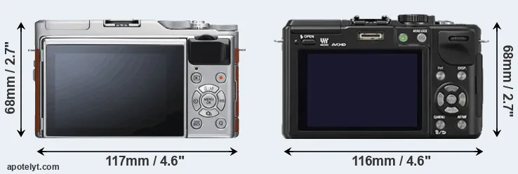Comparison X-A5 or GX1 rear