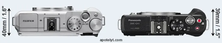 Compare X-A5 versus GX1 top