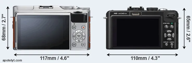 Comparison X-A5 or LX5 rear
