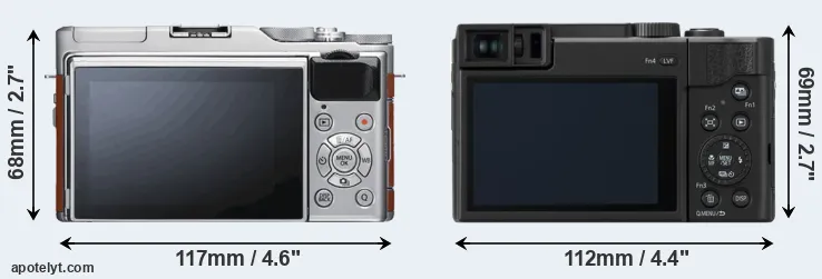 Comparison X-A5 or TZ95 rear