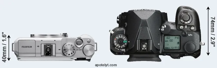 Compare X-A5 versus K-3 III top