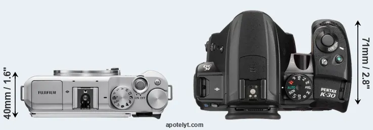 Compare X-A5 versus K-30 top