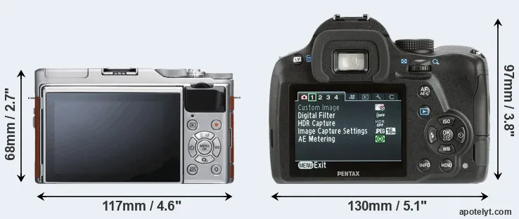 Comparison X-A5 or K-500 rear