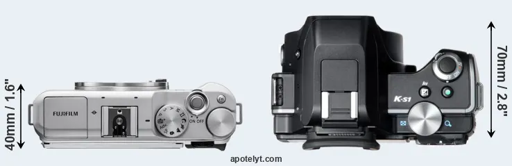 Compare X-A5 versus K-S1 top