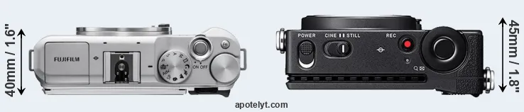 Compare X-A5 versus fp top