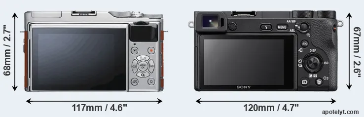 Comparison X-A5 or A6500 rear