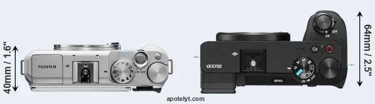 Compare X-A5 versus A6700 top