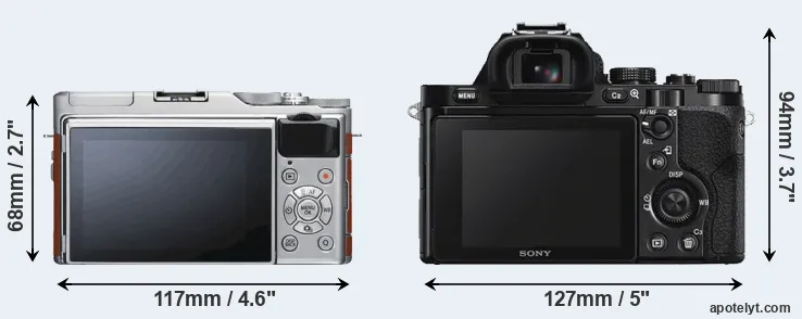 Comparison X-A5 or A7S rear