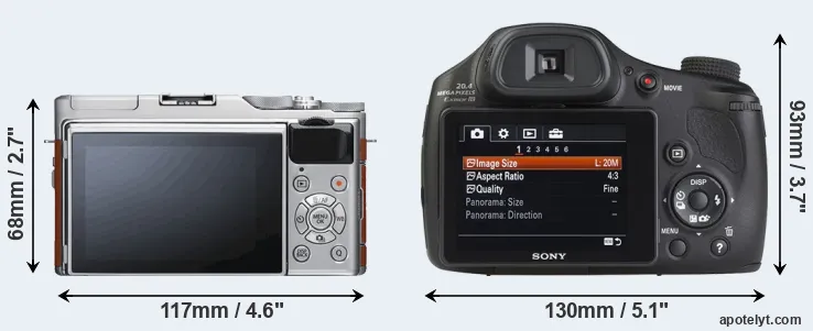 Comparison X-A5 or HX350 rear