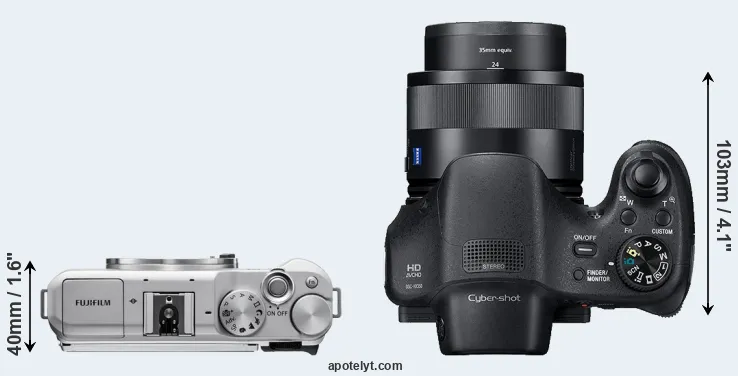 Compare X-A5 versus HX350 top