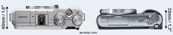 Compare X-A5 versus NEX-C3 top