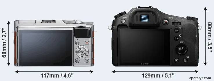 Comparison X-A5 or RX10 II rear
