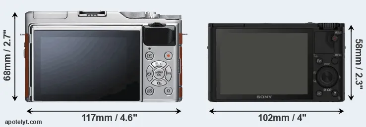 Comparison X-A5 or RX100 rear