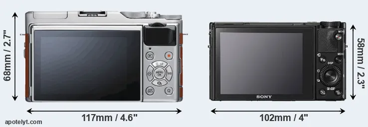Comparison X-A5 or RX100 V rear