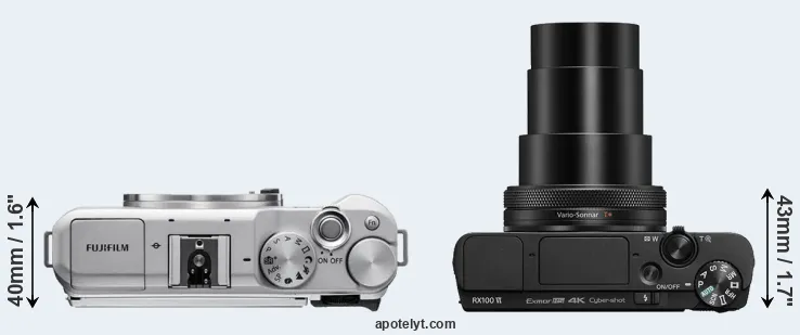 Compare X-A5 versus RX100 VI top