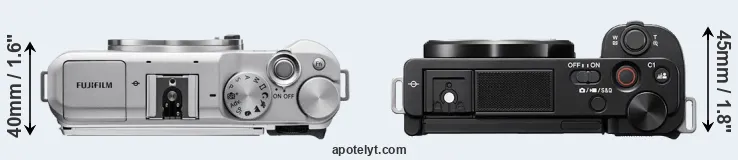 Compare X-A5 versus ZV-E10 top
