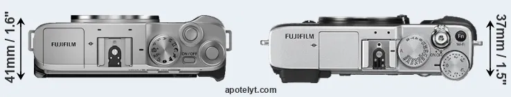 Compare X-A7 versus X-E2S top