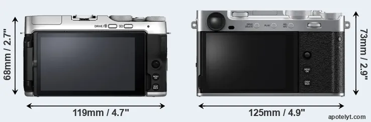 Comparison X-A7 or X-E5 rear