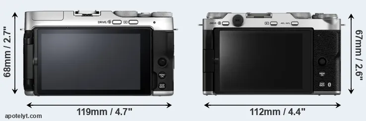 Comparison X-A7 or X-M5 rear
