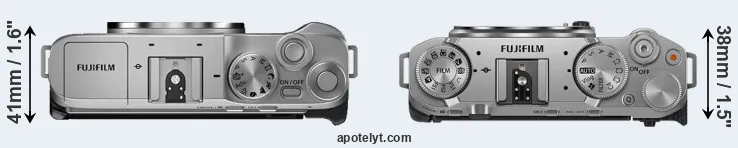Compare X-A7 versus X-M5 top