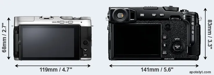 Comparison X-A7 or X-Pro2 rear