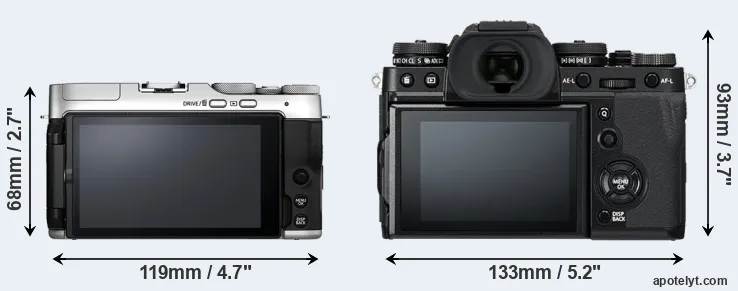 Comparison X-A7 or X-T3 rear