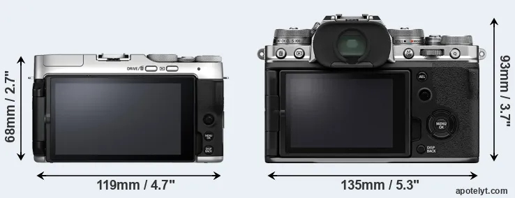 Comparison X-A7 or X-T4 rear