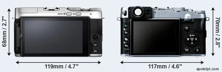Comparison X-A7 or X20 rear