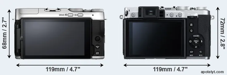Comparison X-A7 or X30 rear
