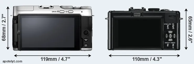 Comparison X-A7 or D-LUX 5 rear