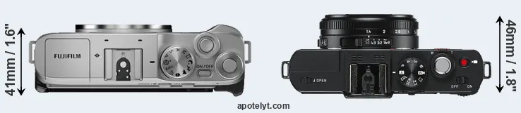 Compare X-A7 versus D-LUX 6 top