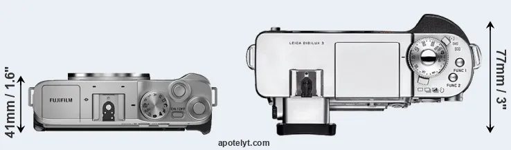 Compare X-A7 versus Digilux 3 top