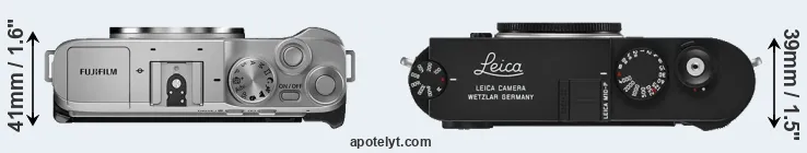 Compare X-A7 versus M10-P top