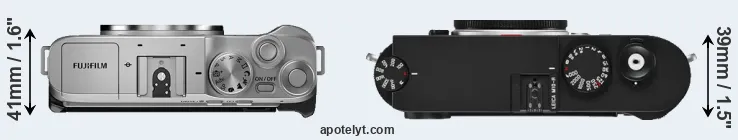 Compare X-A7 versus M10-R top