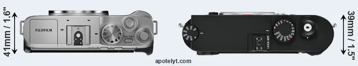 Compare X-A7 versus M10 top