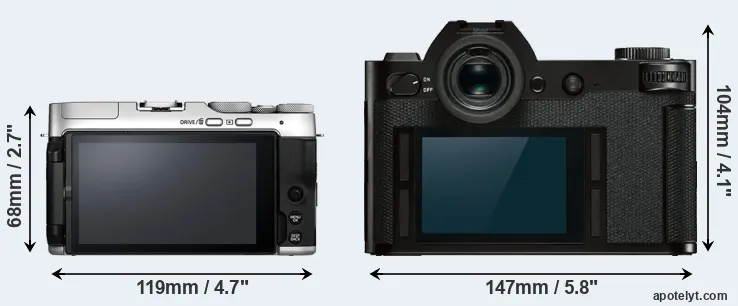 Comparison X-A7 or Leica SL rear
