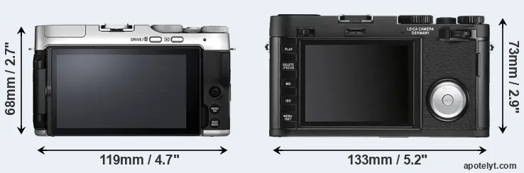 Comparison X-A7 or X Vario rear