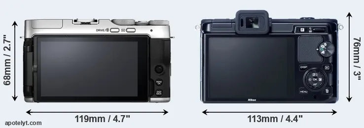 Comparison X-A7 or V1 rear