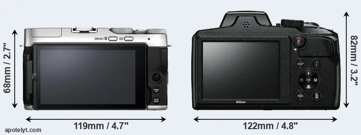 Comparison X-A7 or B600 rear