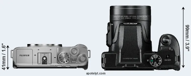 Compare X-A7 versus B600 top