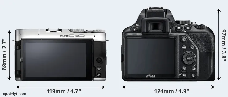 Comparison X-A7 or D3500 rear