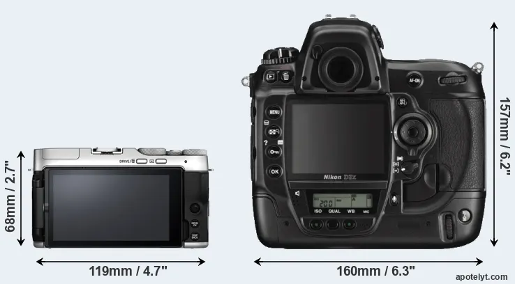 Comparison X-A7 or D3X rear