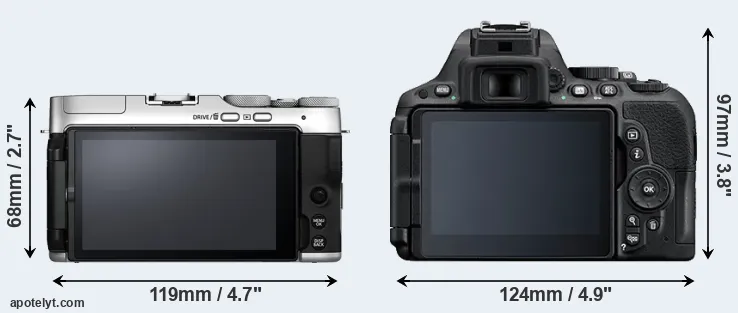 Comparison X-A7 or D5500 rear