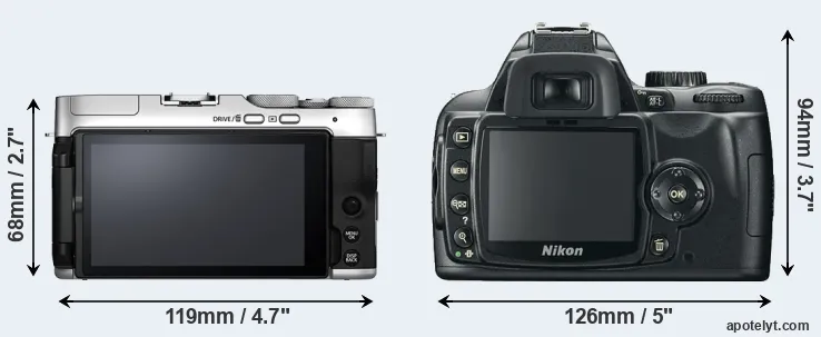 Comparison X-A7 or D60 rear