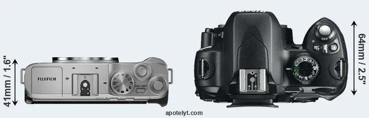 Compare X-A7 versus D60 top